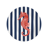 Set de table en vinyle rond — modèle Stripes Hippocampe