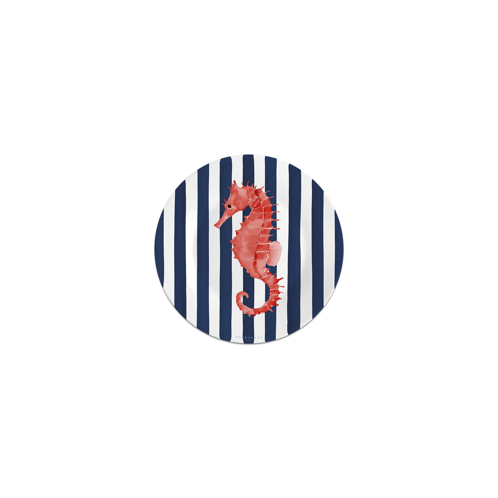 Lot De 6 Dessous De Verre Vinyle Stripes Hippocampe