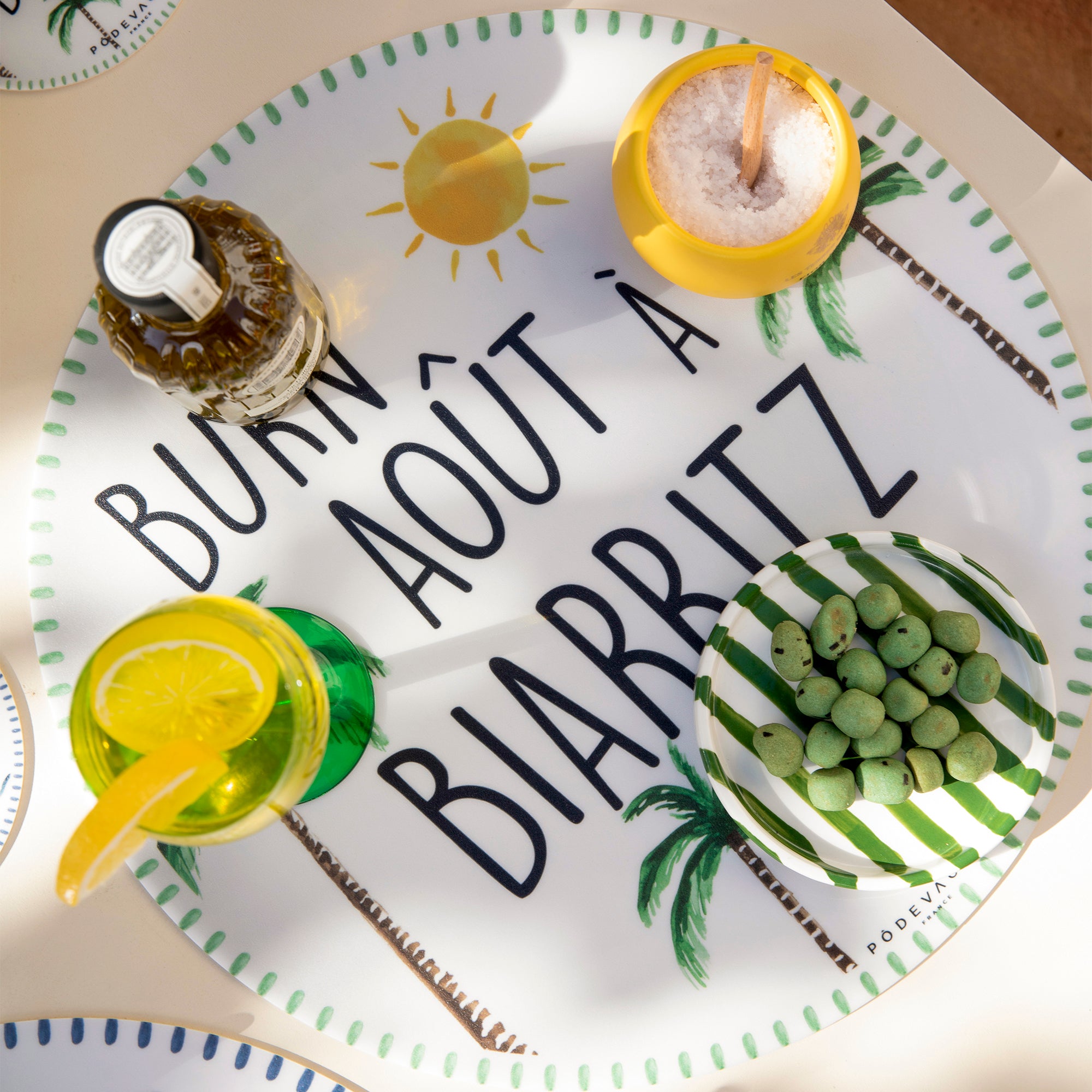 Set de table vinyle personnalisé Burn Aout