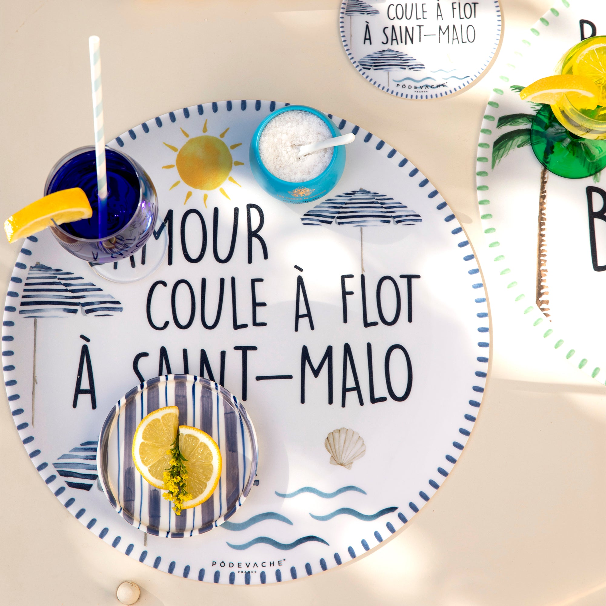 Set de table vinyle personnalisé Flot