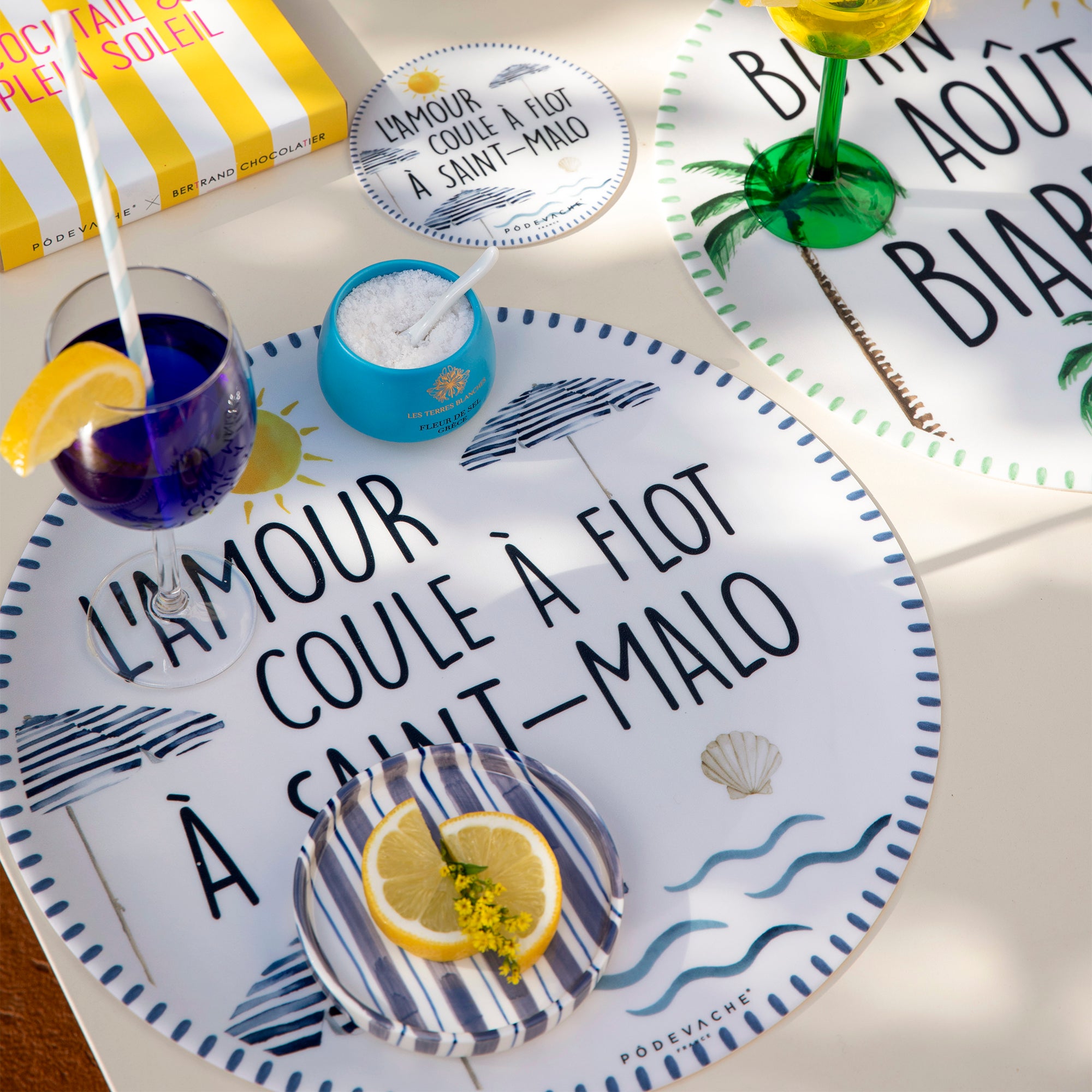 Set de table vinyle personnalisé Flot