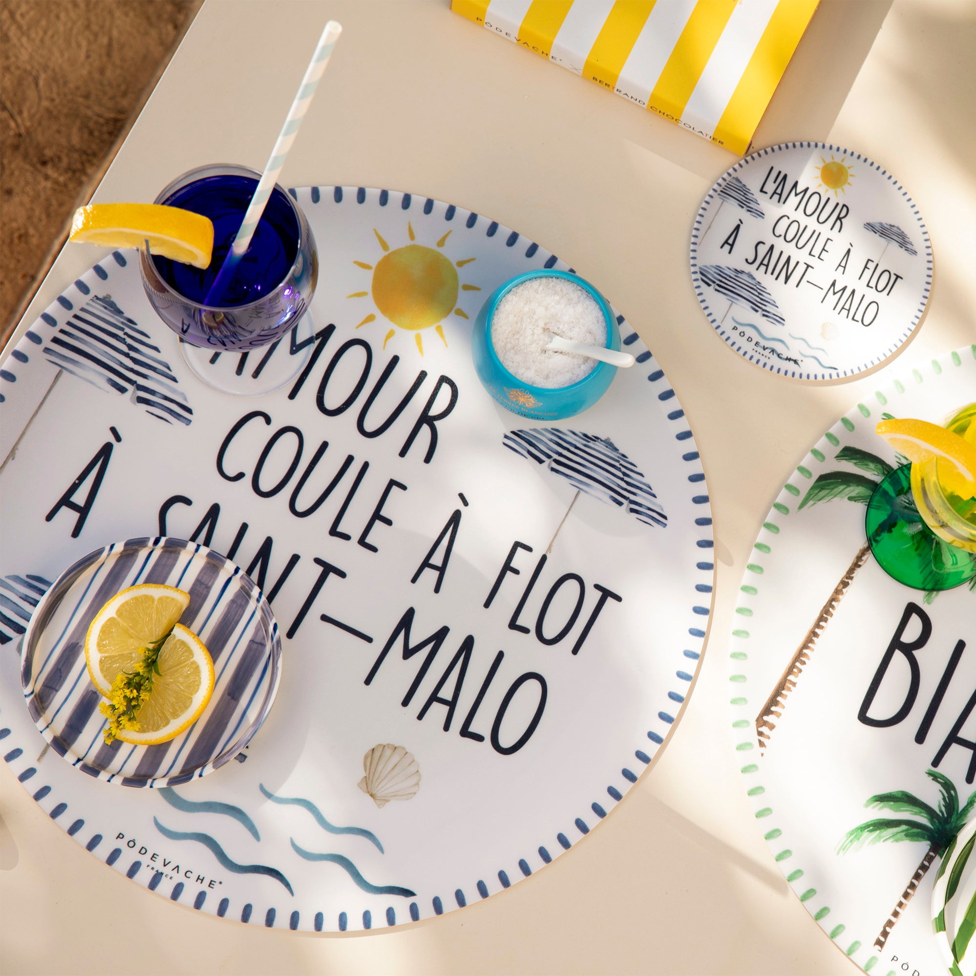 Set de table vinyle personnalisé Flot