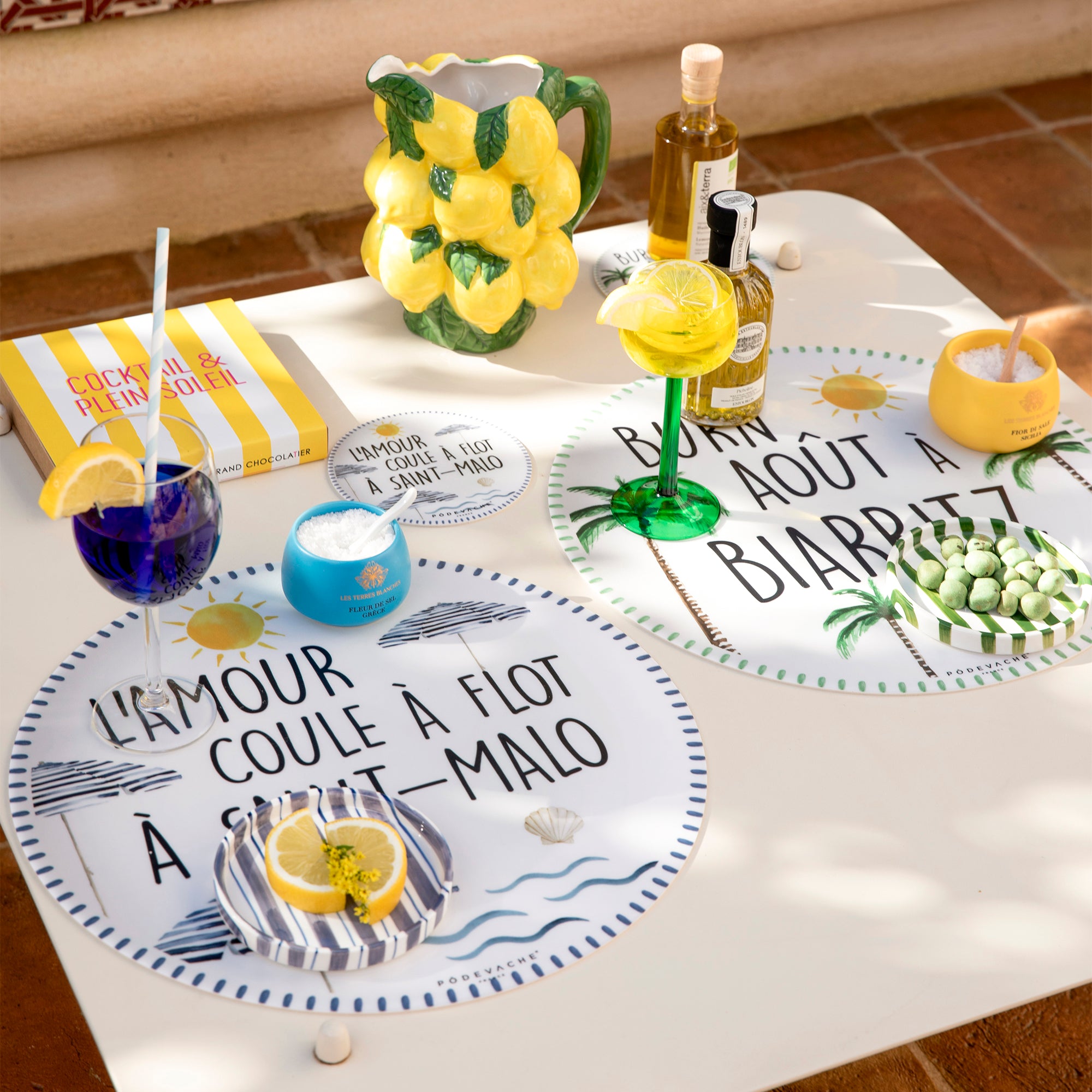 Set de table vinyle personnalisé Flot