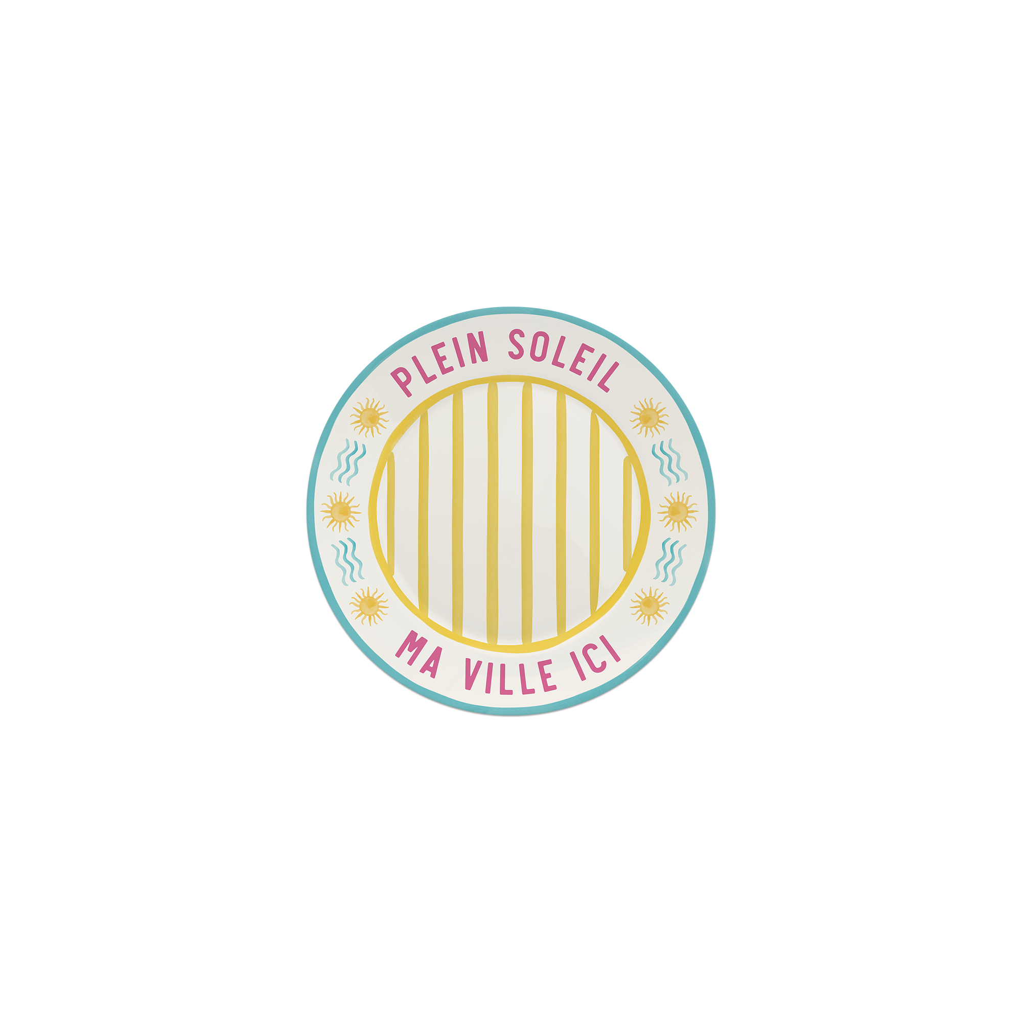 Lot de 6 dessous de verre vinyle personnalisés Plein Soleil