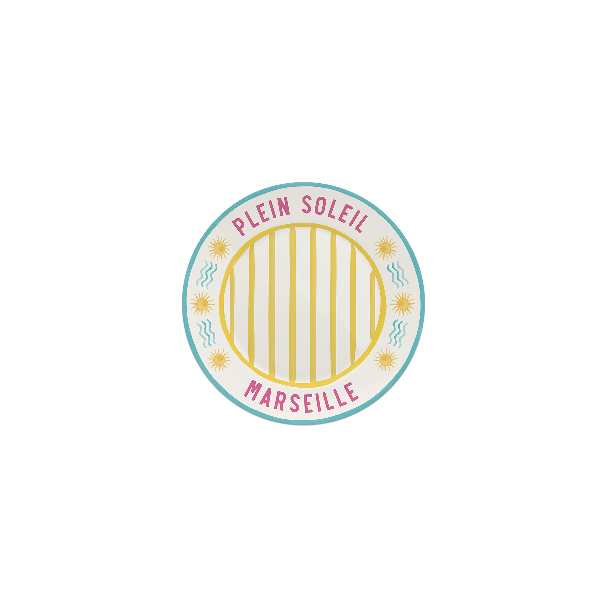 Lot de 6 dessous de verre vinyle personnalisés Plein Soleil