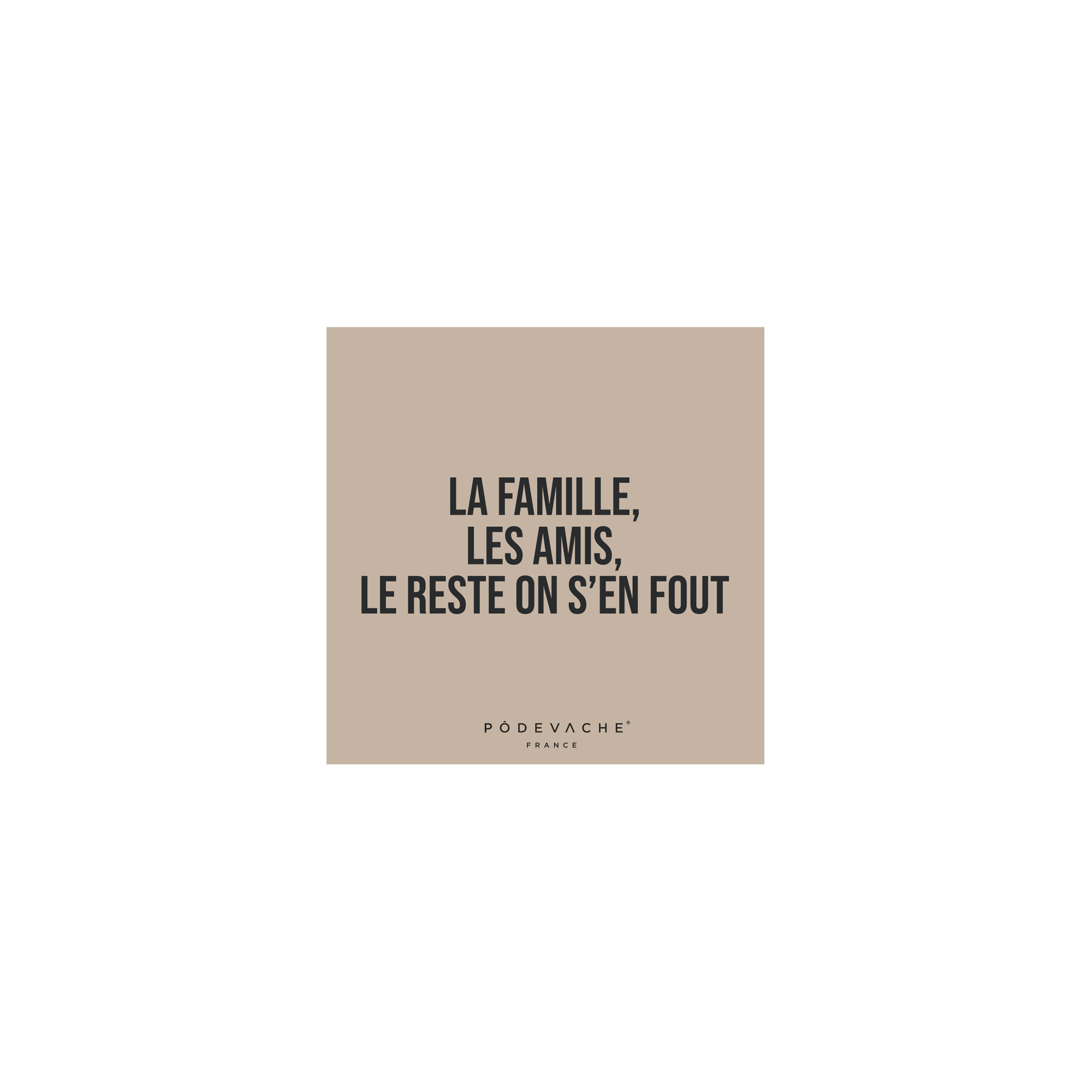 Lot de 6 dessous de verre vinyle Famille Amis