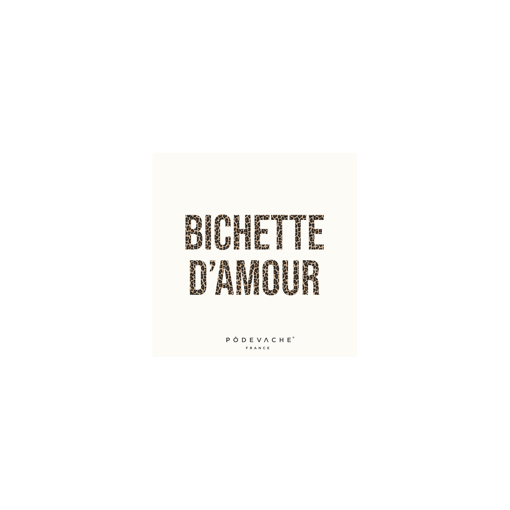 Lot de 6 dessous de verre vinyle Bichette