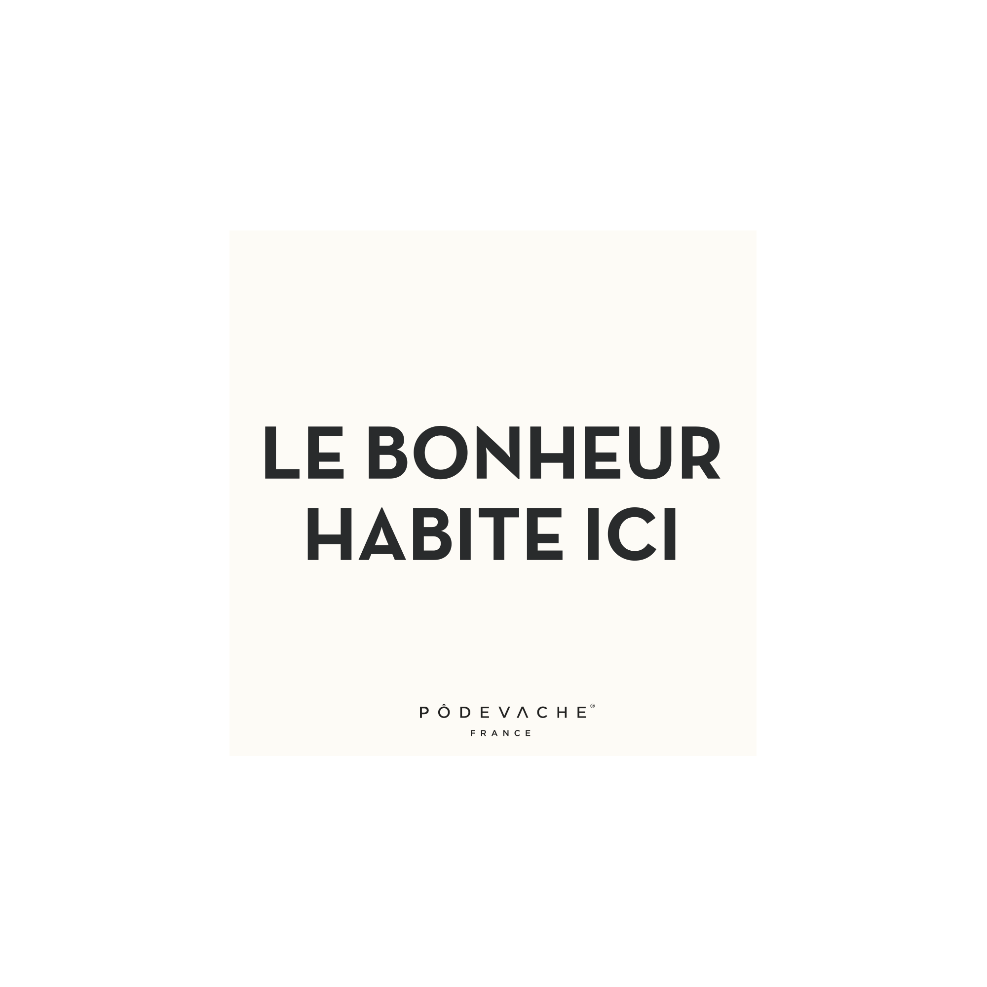 Lot de 6 dessous de verre vinyle Bonheur