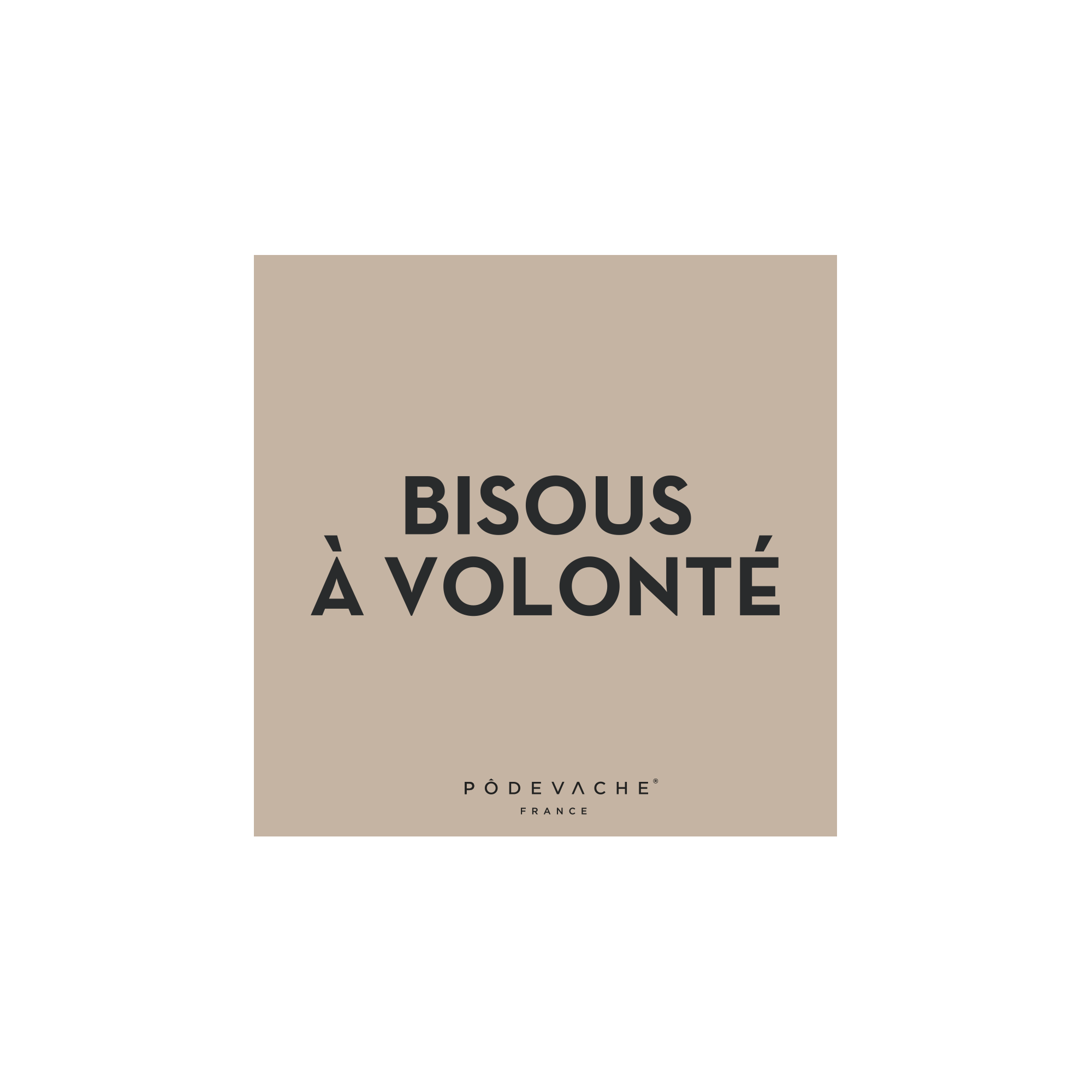 Lot de 6 dessous de verre vinyle Bisous à Volonté