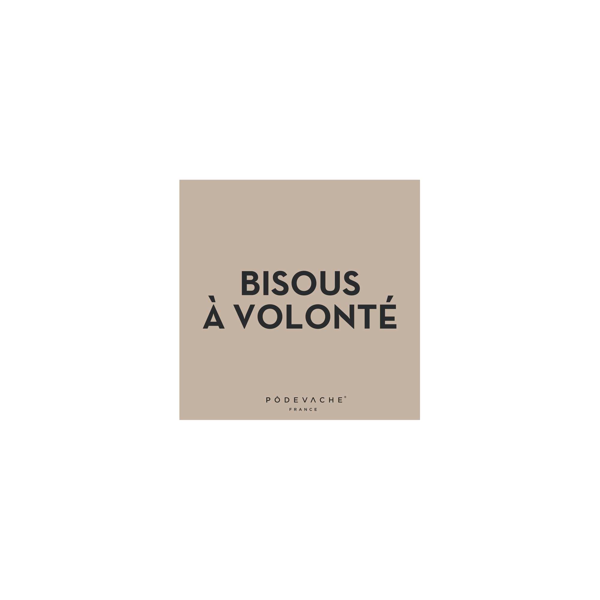 Lot de 6 dessous de verre vinyle Bisous à Volonté