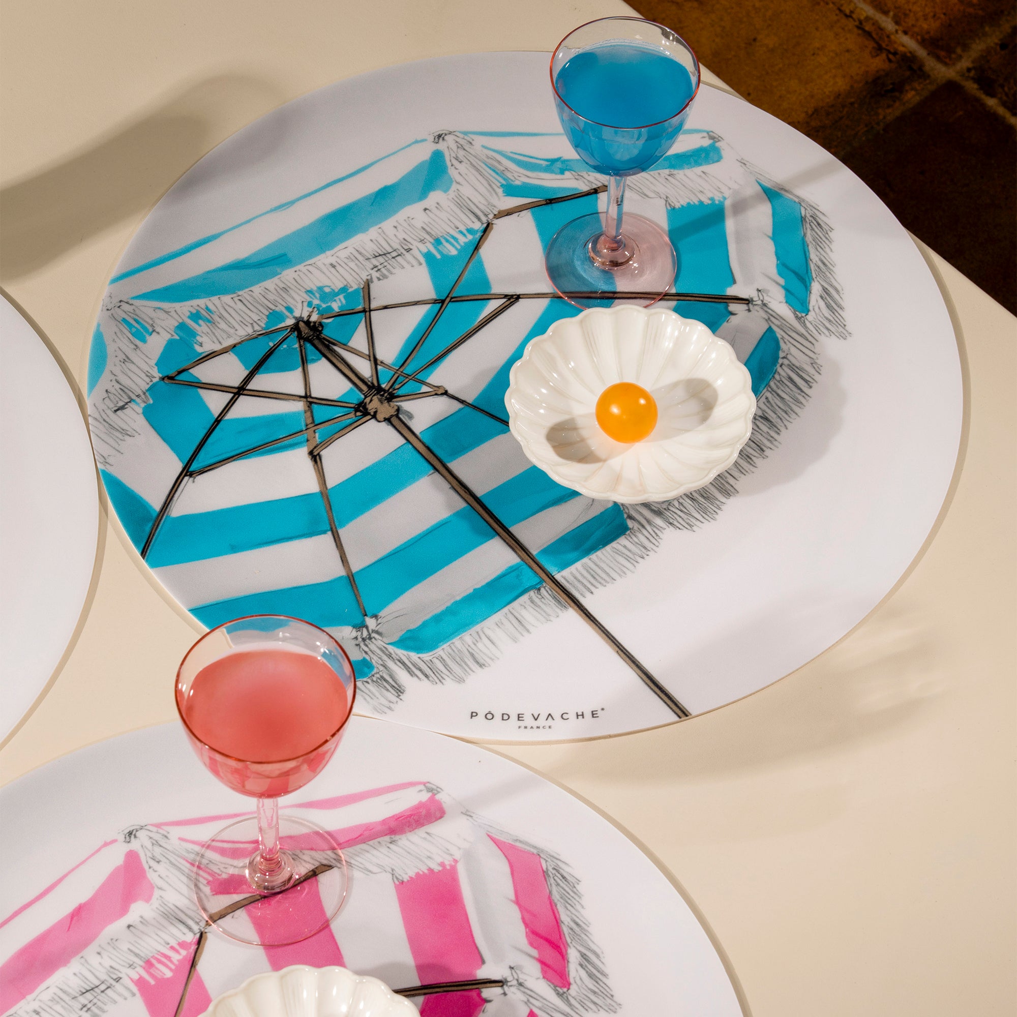 Set De Table Vinyle Beach Umbrella