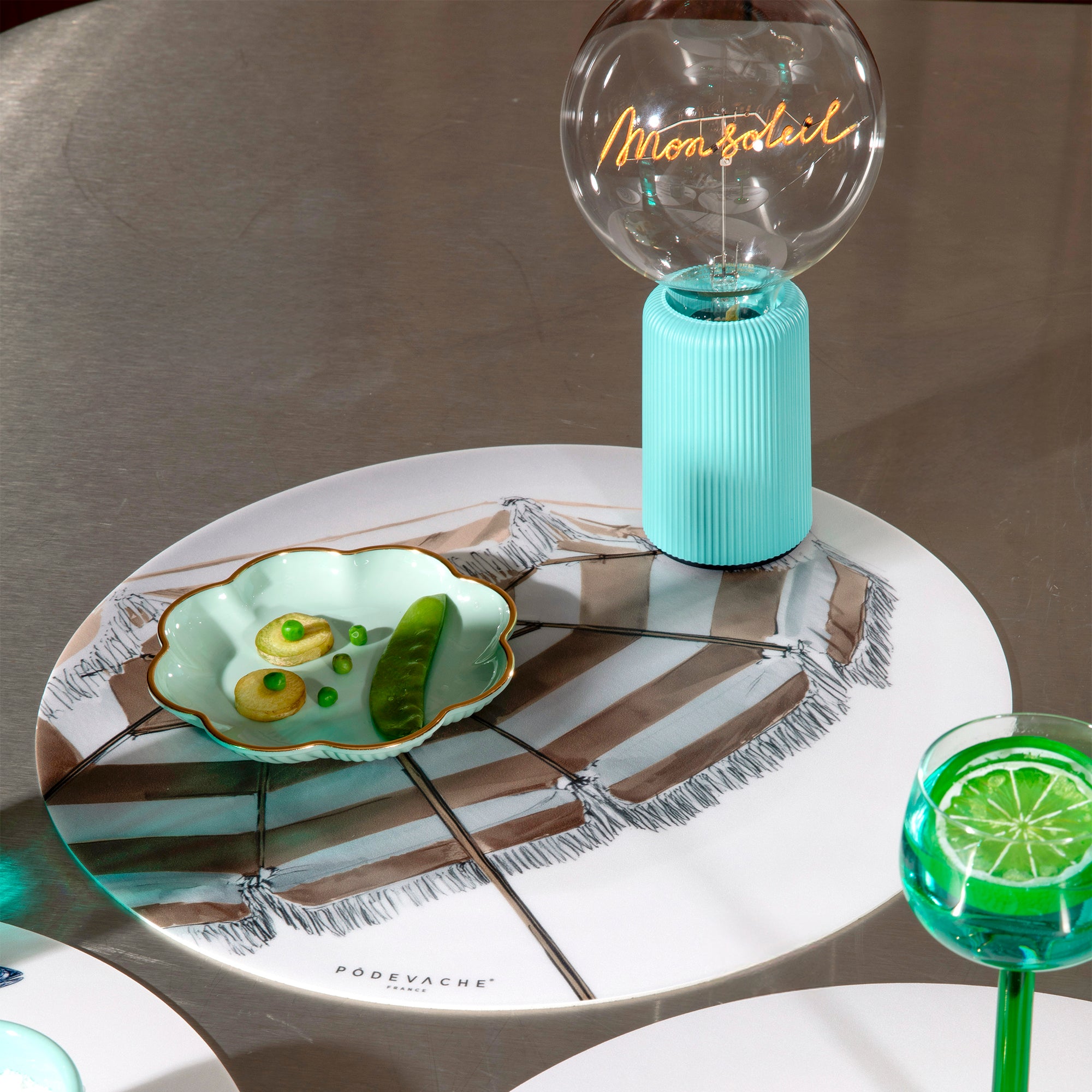 Set De Table Vinyle Beach Umbrella