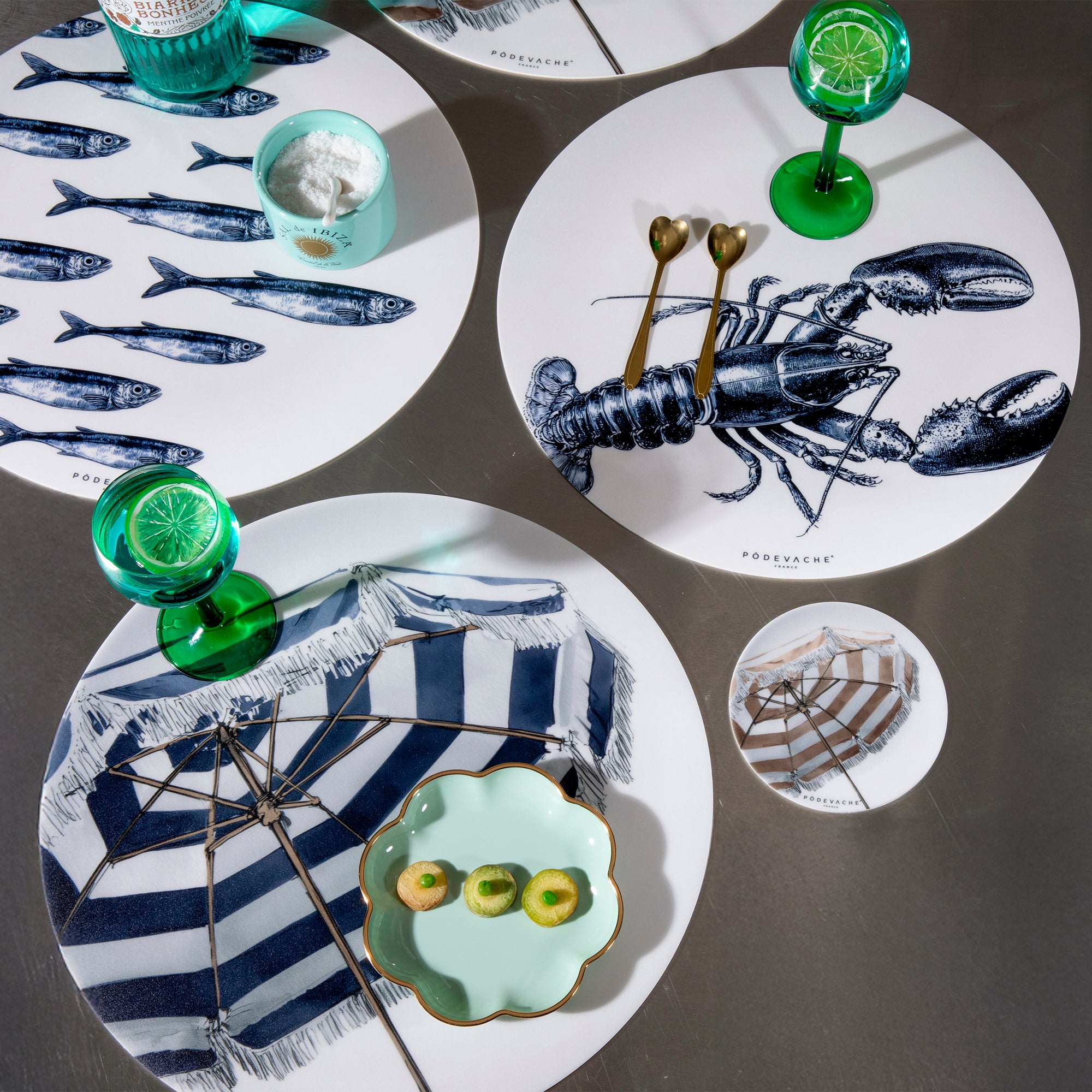 Set De Table Vinyle Beach Umbrella