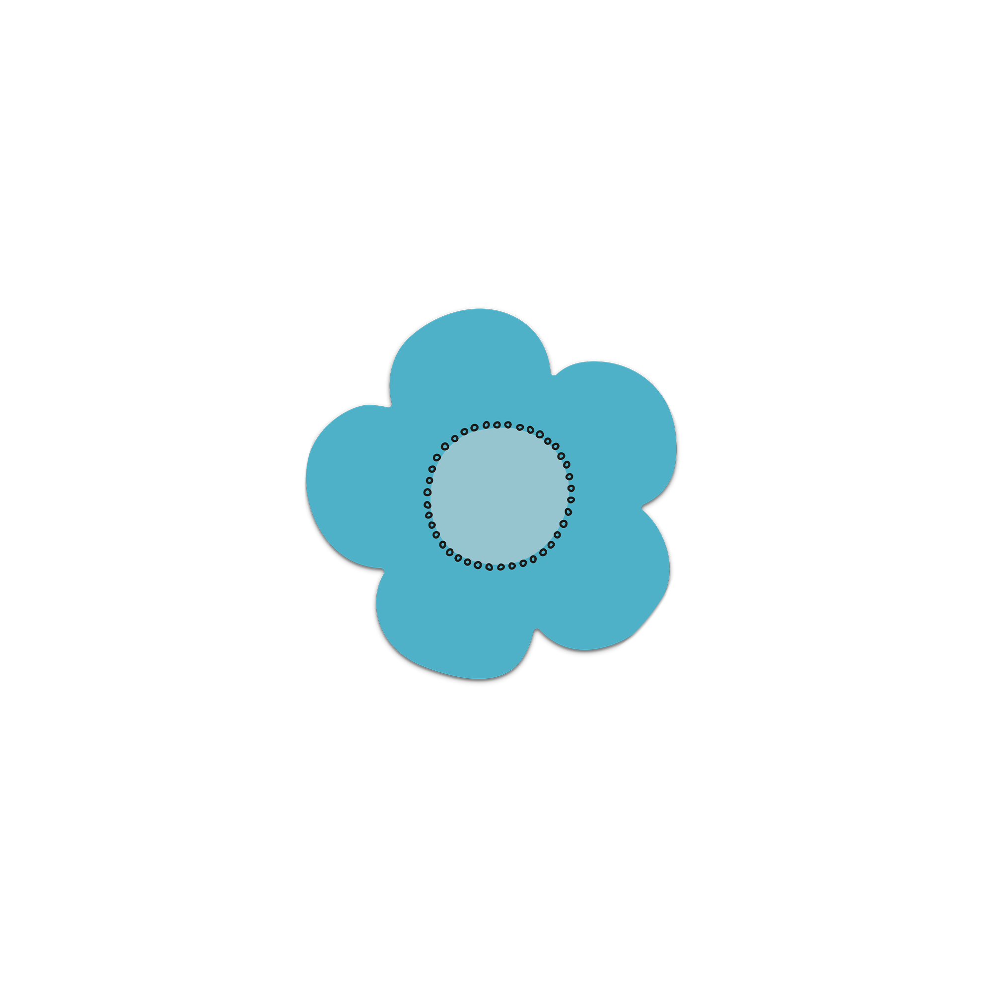 Lot De 6 Dessous De Verre Vinyle Aconit