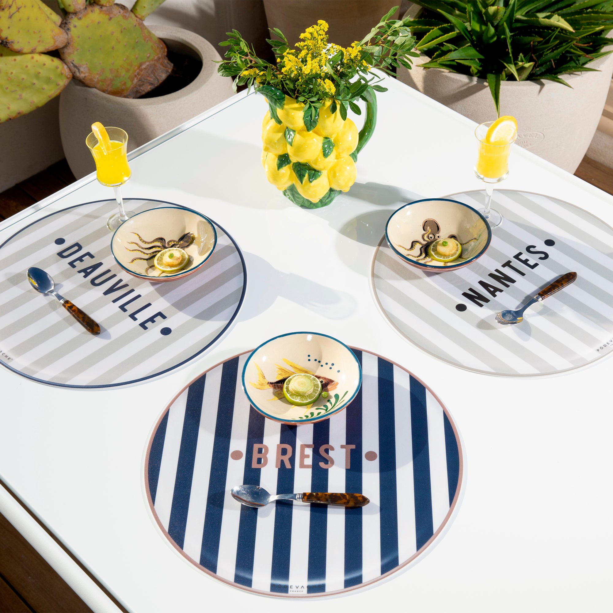 Set de table vinyle personnalisé Bagnard Marine