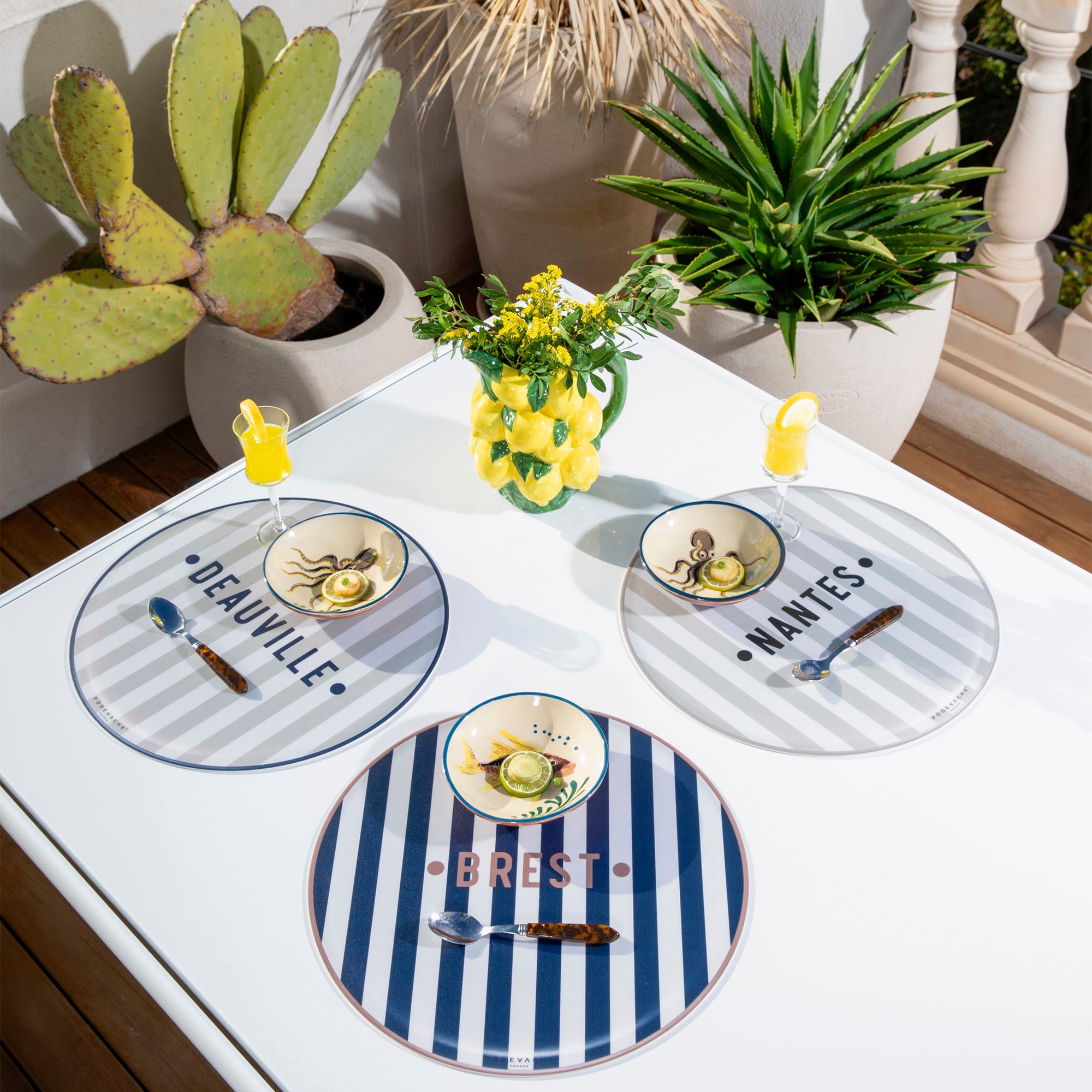 Set de table vinyle personnalisé Bagnard Light Beige