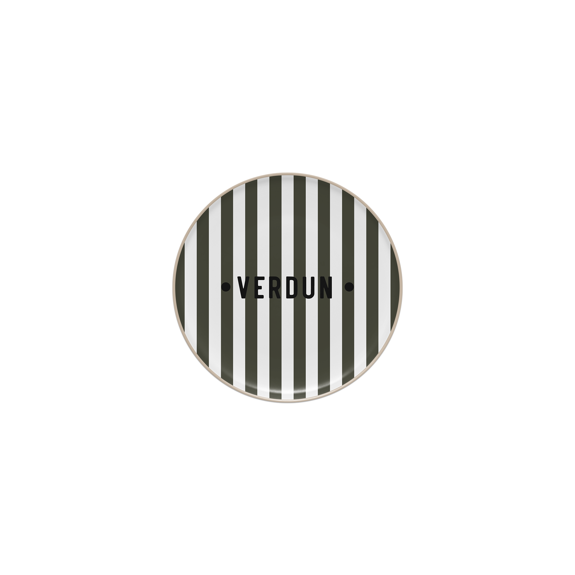 Lot de 6 dessous de verre vinyle personnalisés Bagnard Kaki