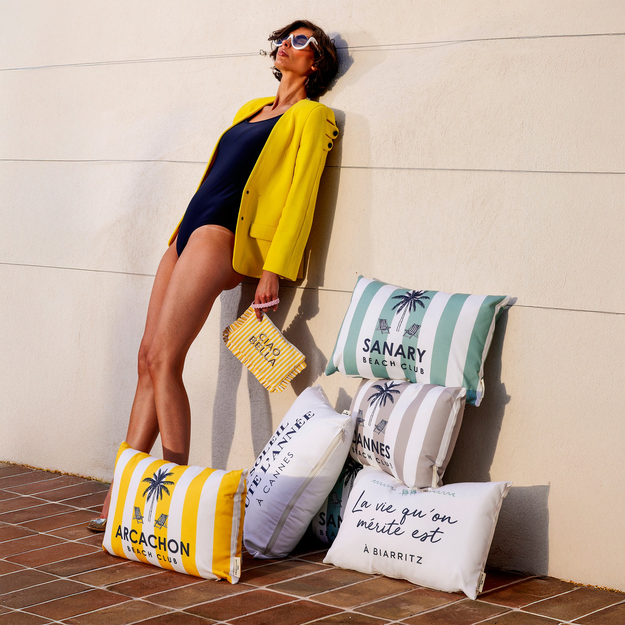 Coussin extérieur personnalisé Dolce Yellow