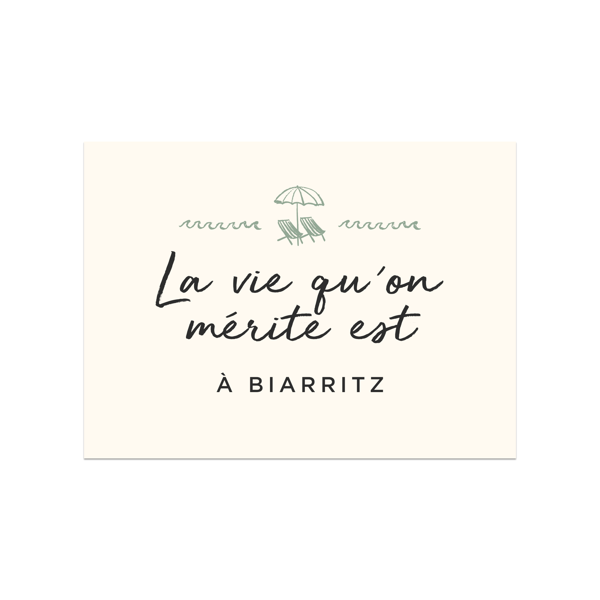 Set de table vinyle personnalisé La Vie qu'on Merite