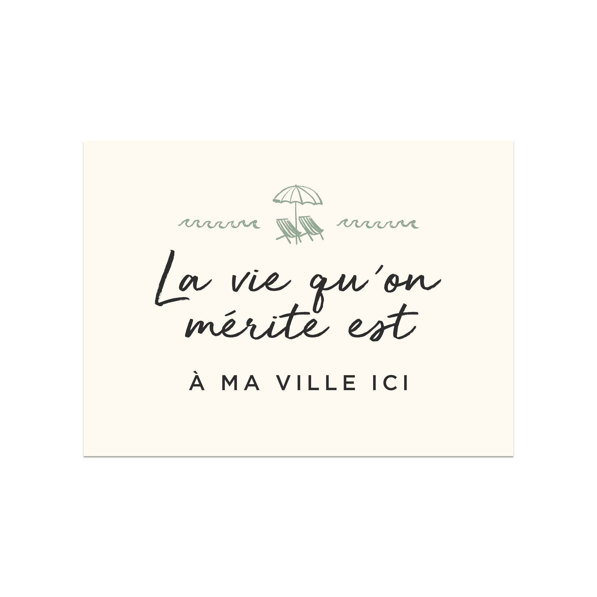 Set de table vinyle personnalisé La Vie qu'on Merite