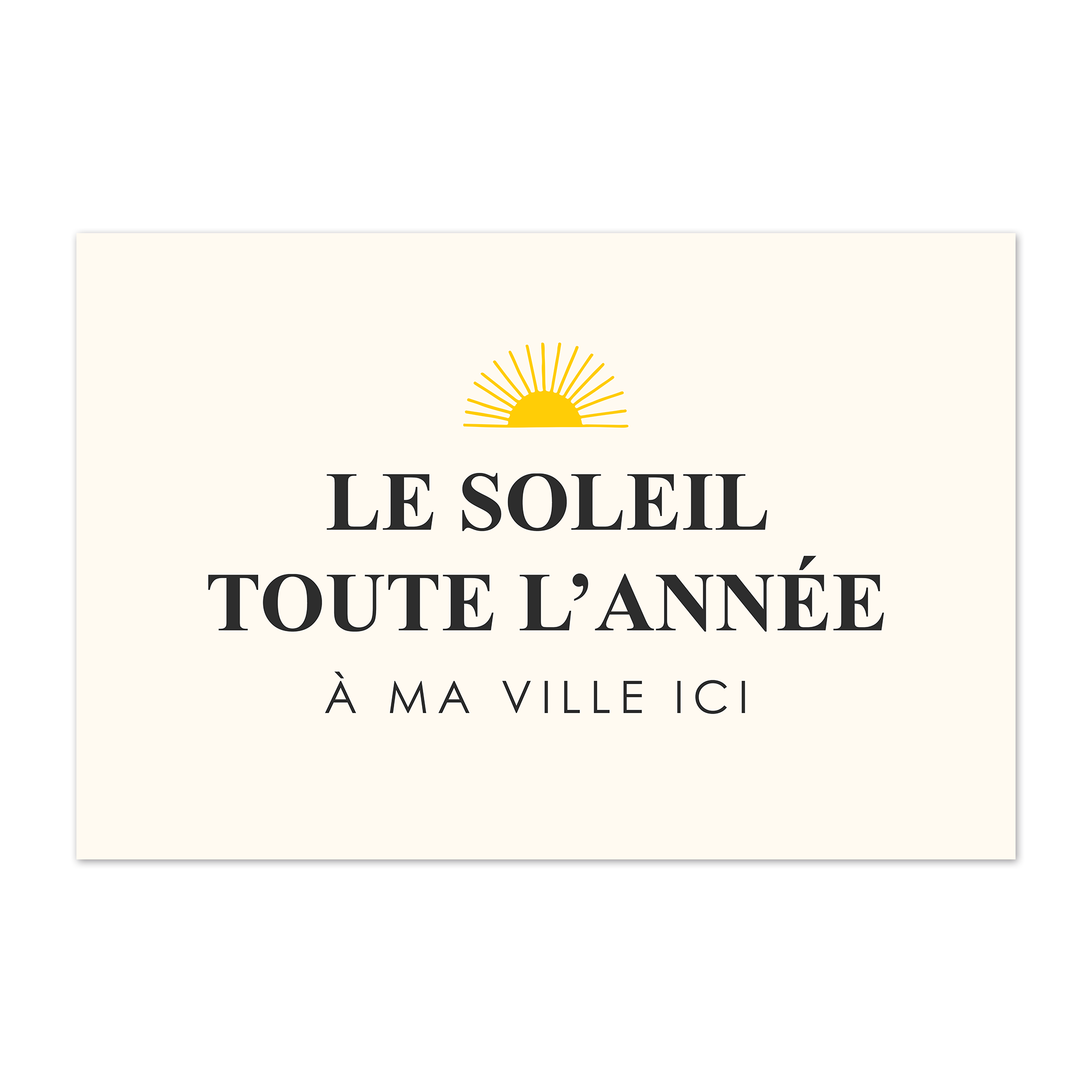 Tapis vinyle personnalisé Soleil