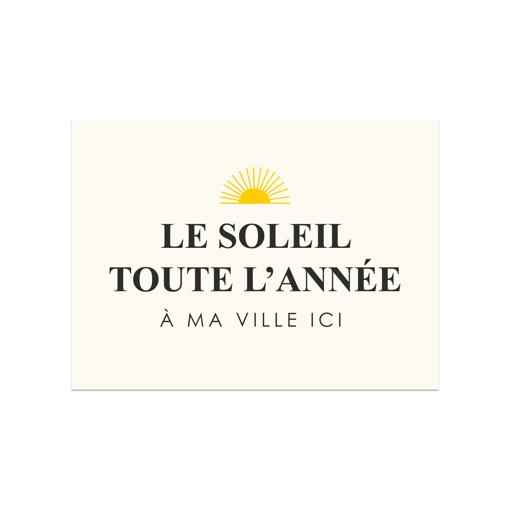 Set de table vinyle personnalisé Soleil