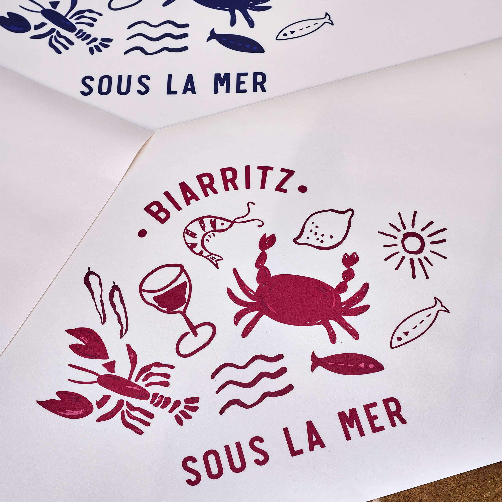 Set de table vinyle personnalisé Sous la Mer Rouge