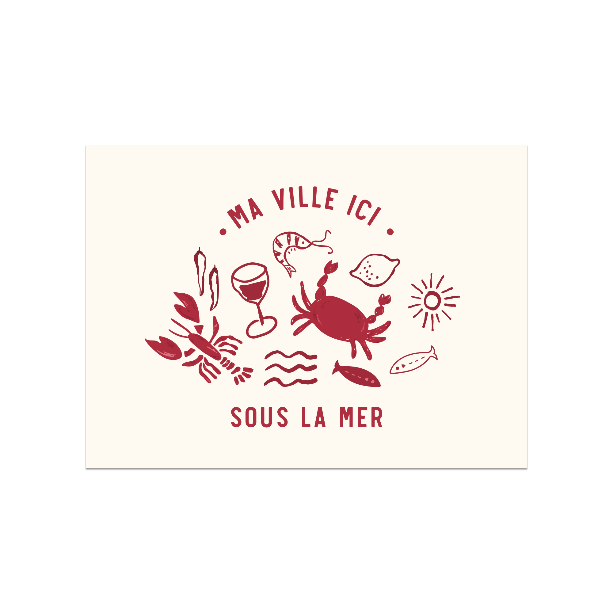 Set de table vinyle personnalisé Sous la Mer Rouge