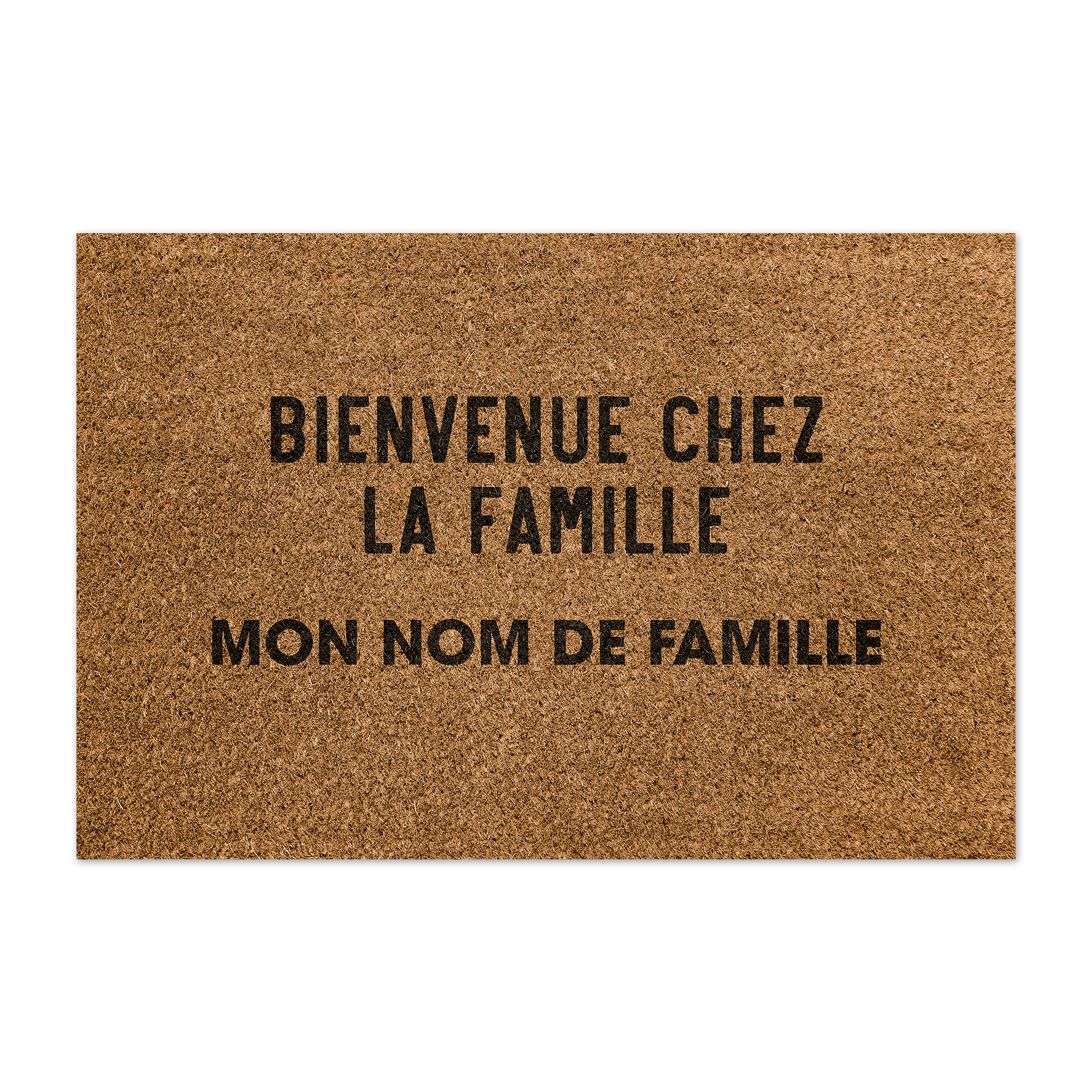 Tapis vinyle personnalisé Bienvenue
