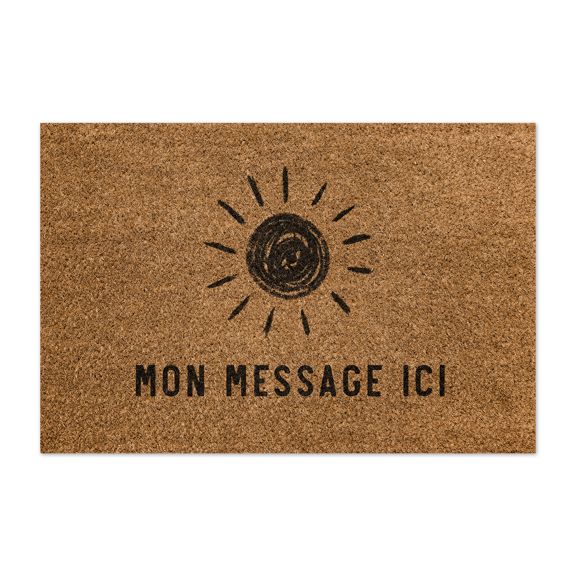 Tapis vinyle personnalisé Sun