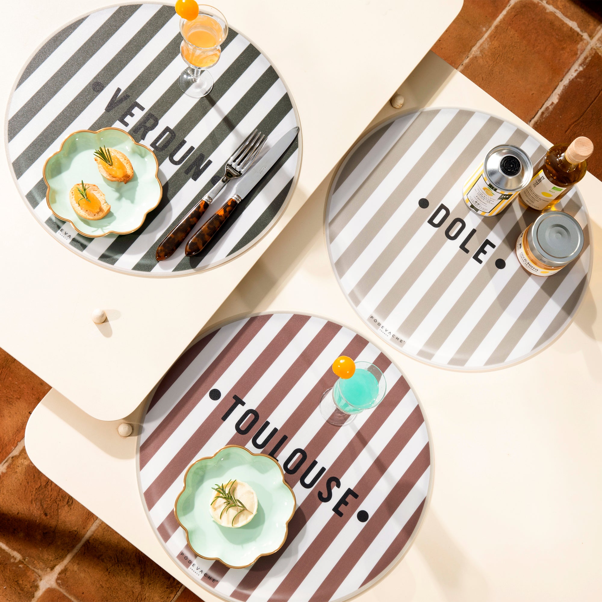 Set de table vinyle personnalisé Bagnard Marron