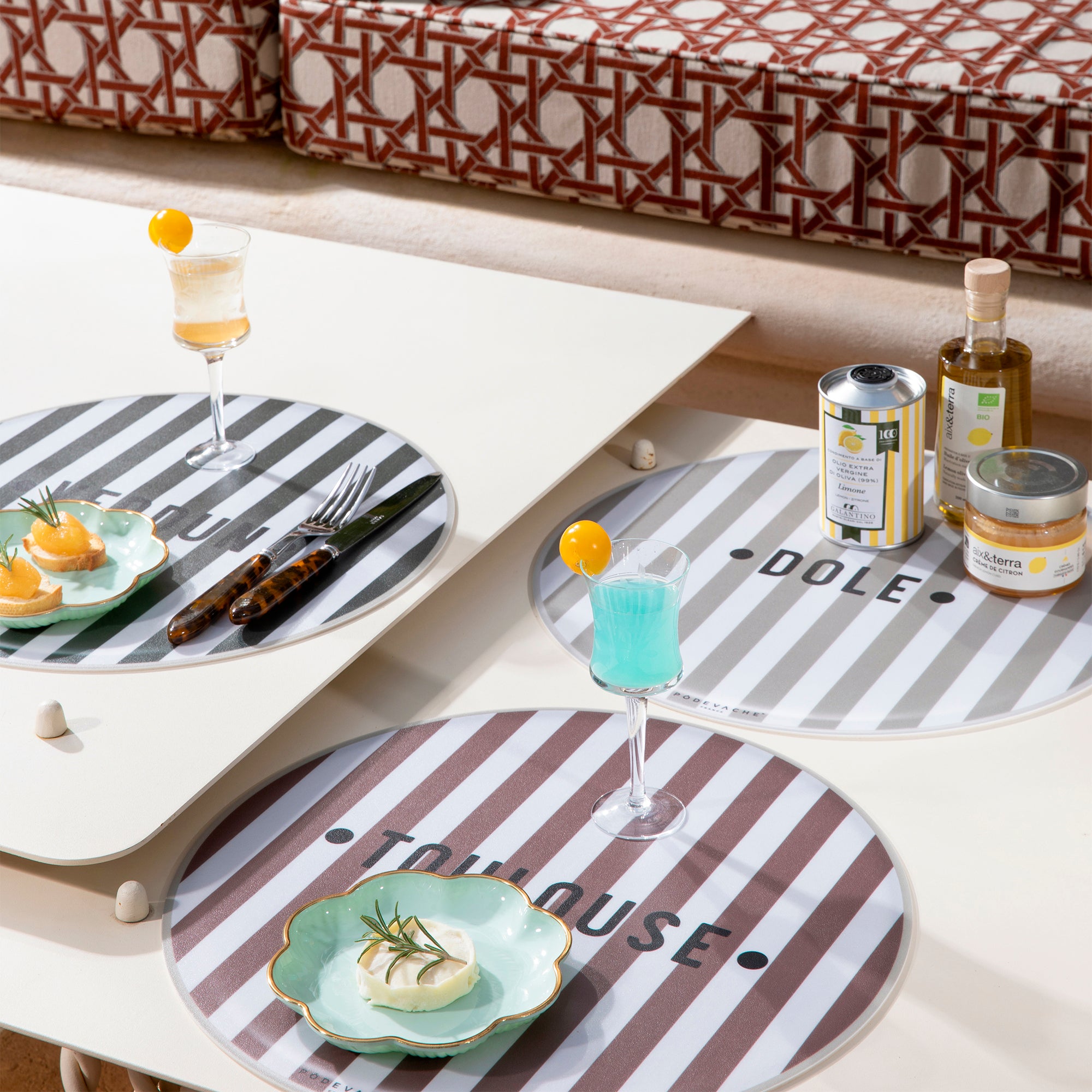 Set de table vinyle personnalisé Bagnard Marron