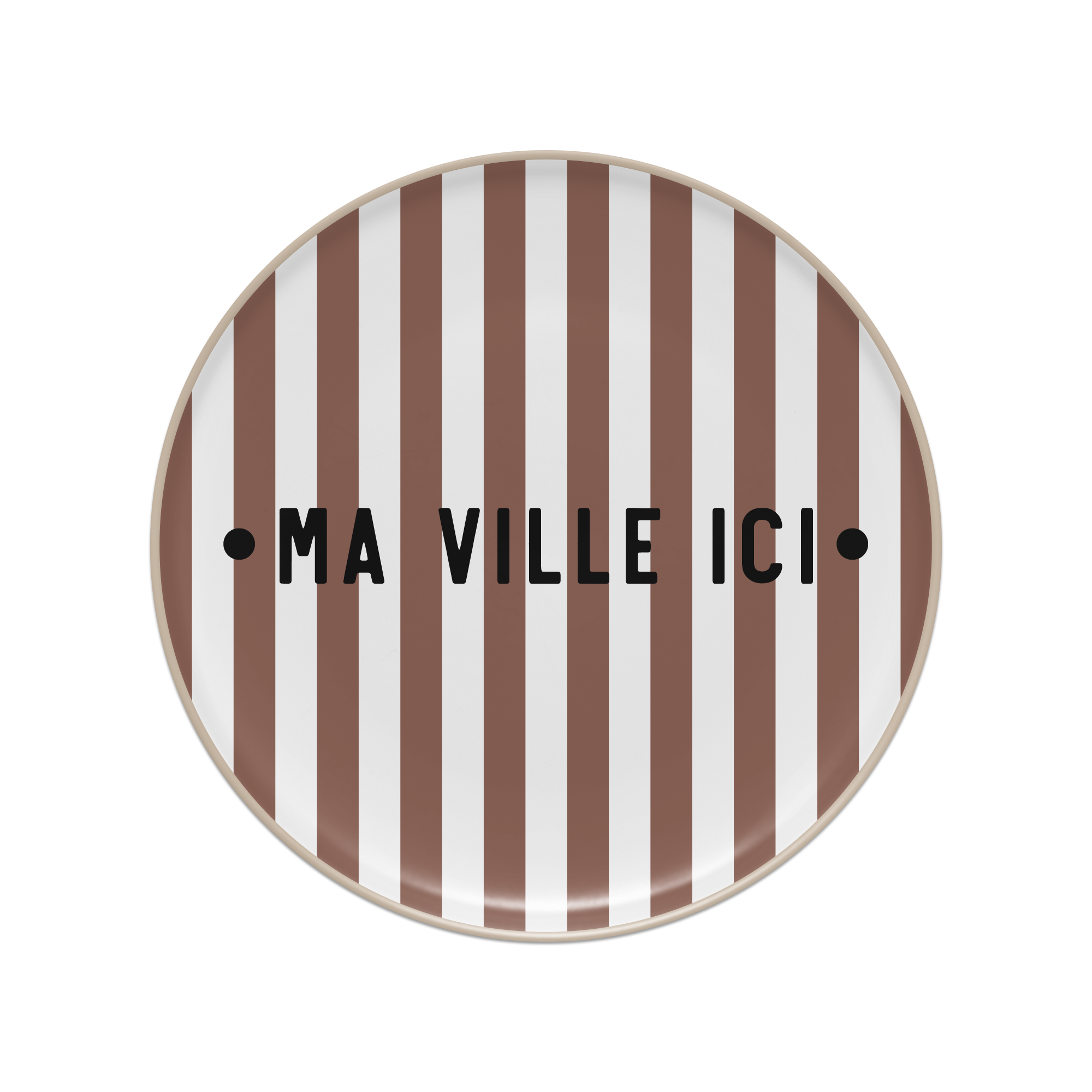 Set de table vinyle personnalisé Bagnard Marron