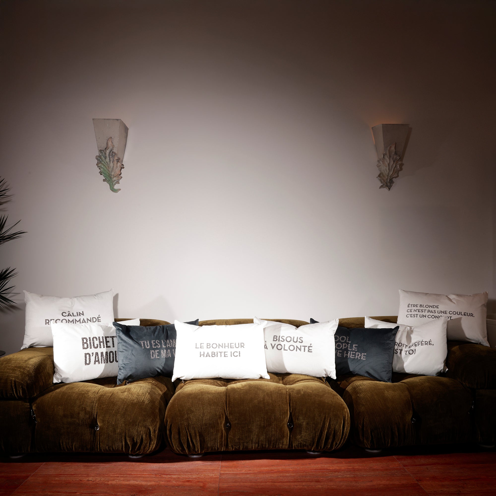 Coussin Velours Endroit Préféré