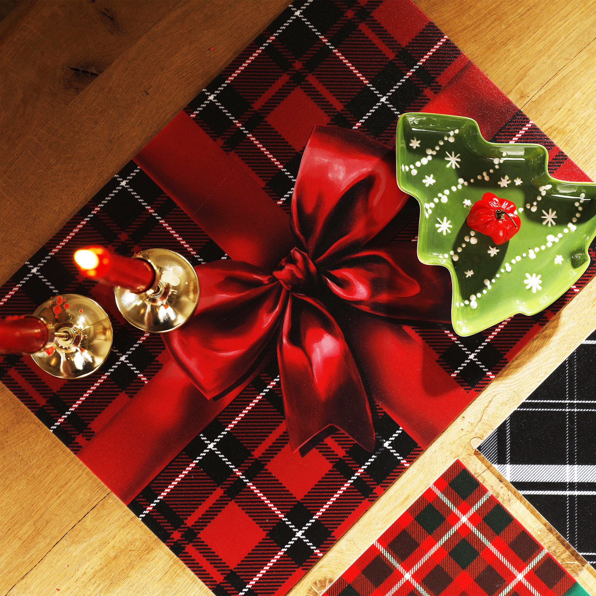 Set De Table Vinyle Red Tartan