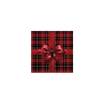 Dessous de verre en vinyle carré — modèle Red Tartan, décor de Noël