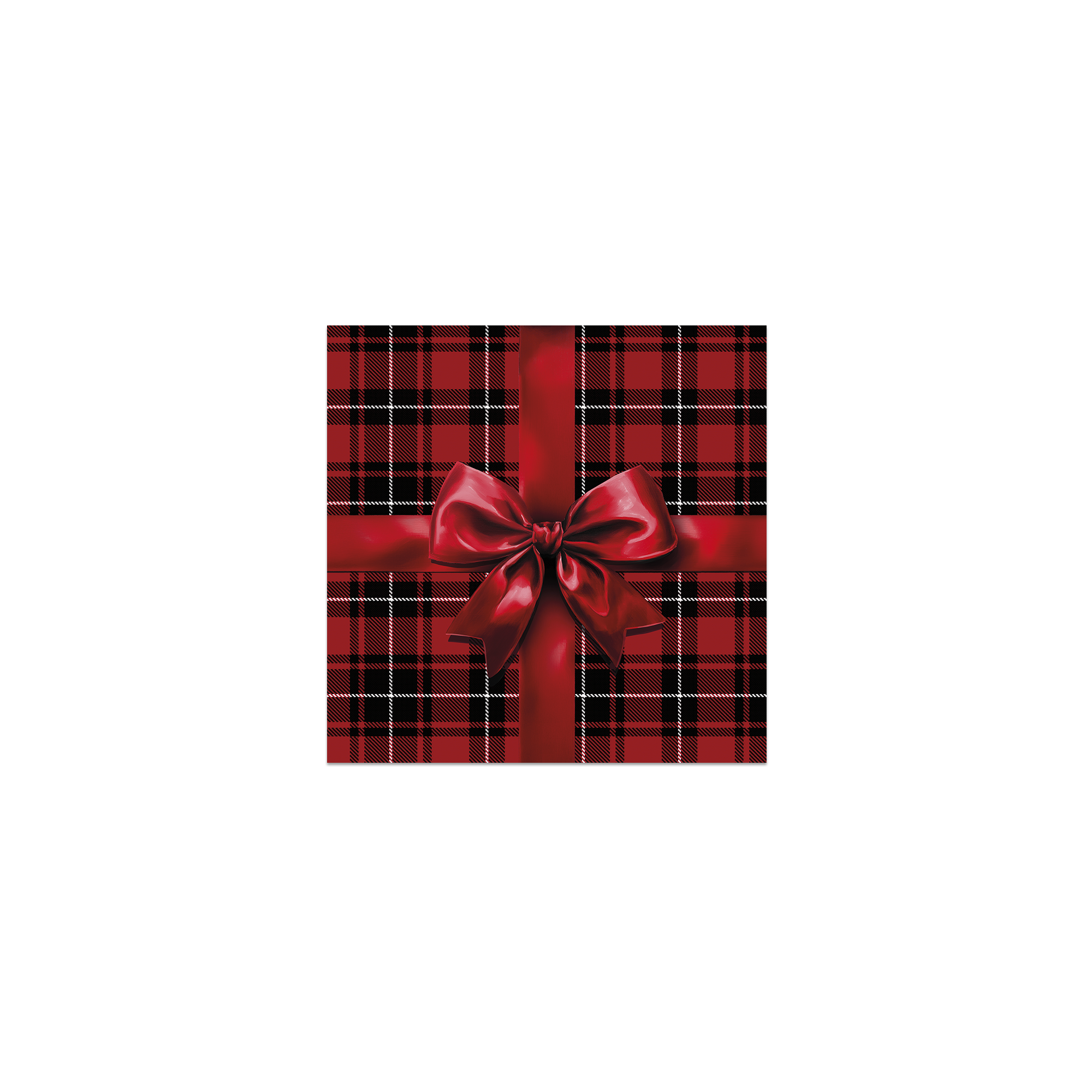 Lot de 6 dessous de verre Vinyle Red Tartan