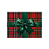 Set de table rectangulaire — modèle Green Tartan, décor de Noël
