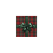Dessous de verre en vinyle carré — modèle Green Tartan, décor de Noël