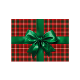 Set de table rectangulaire — modèle Green Tartan III, décor de Noël
