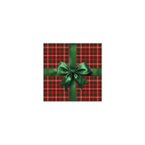 Dessous de verre en vinyle carré — modèle Green Tartan III, décor de Noël