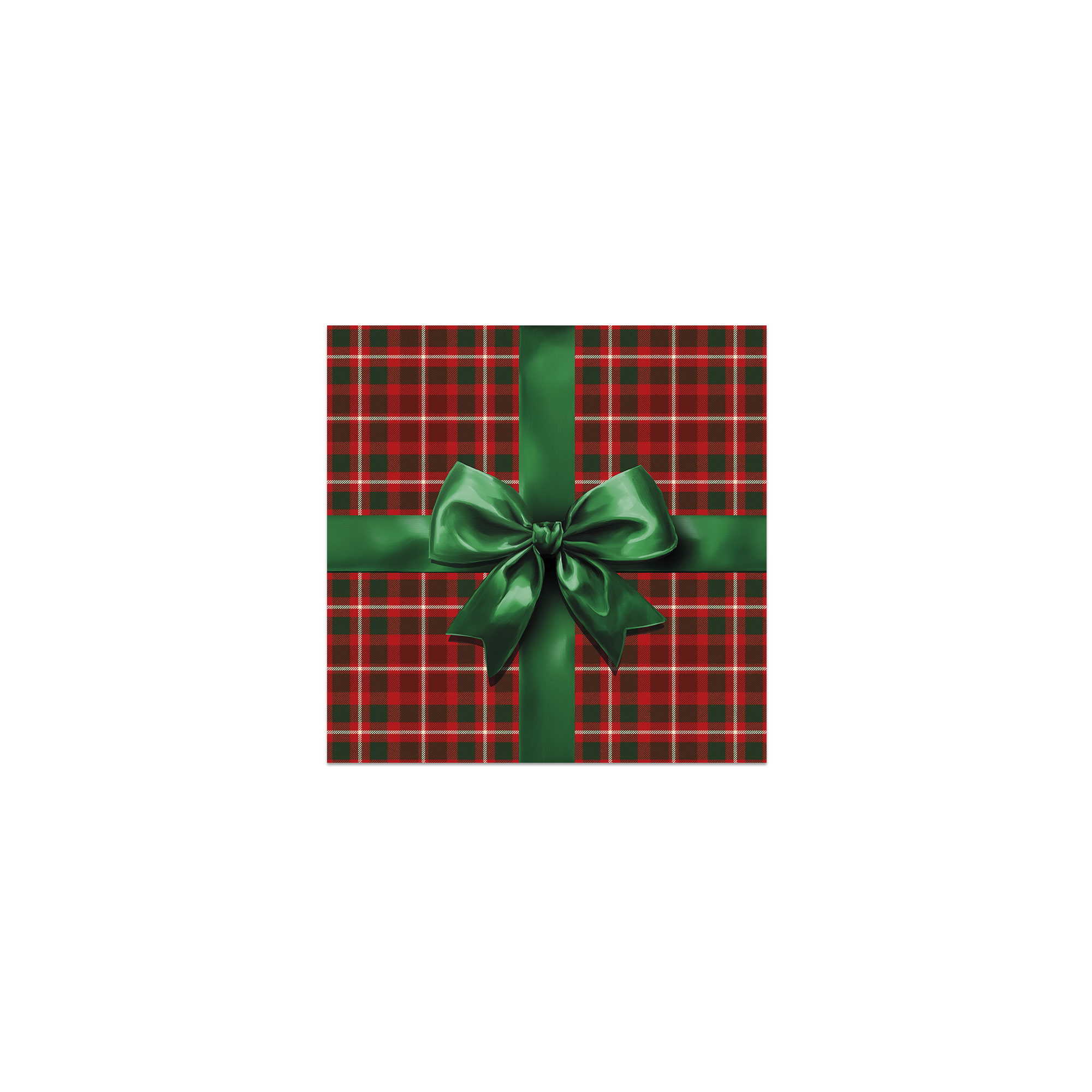Lot de 6 dessous de verre Vinyle Green Tartan III