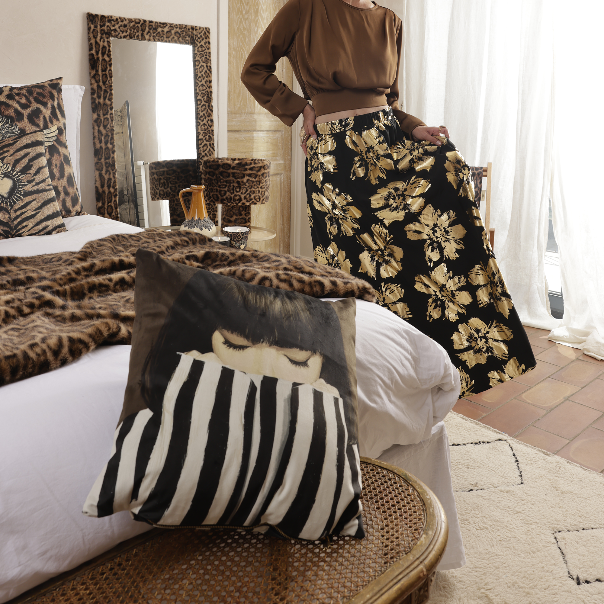 Coussin velours Quito