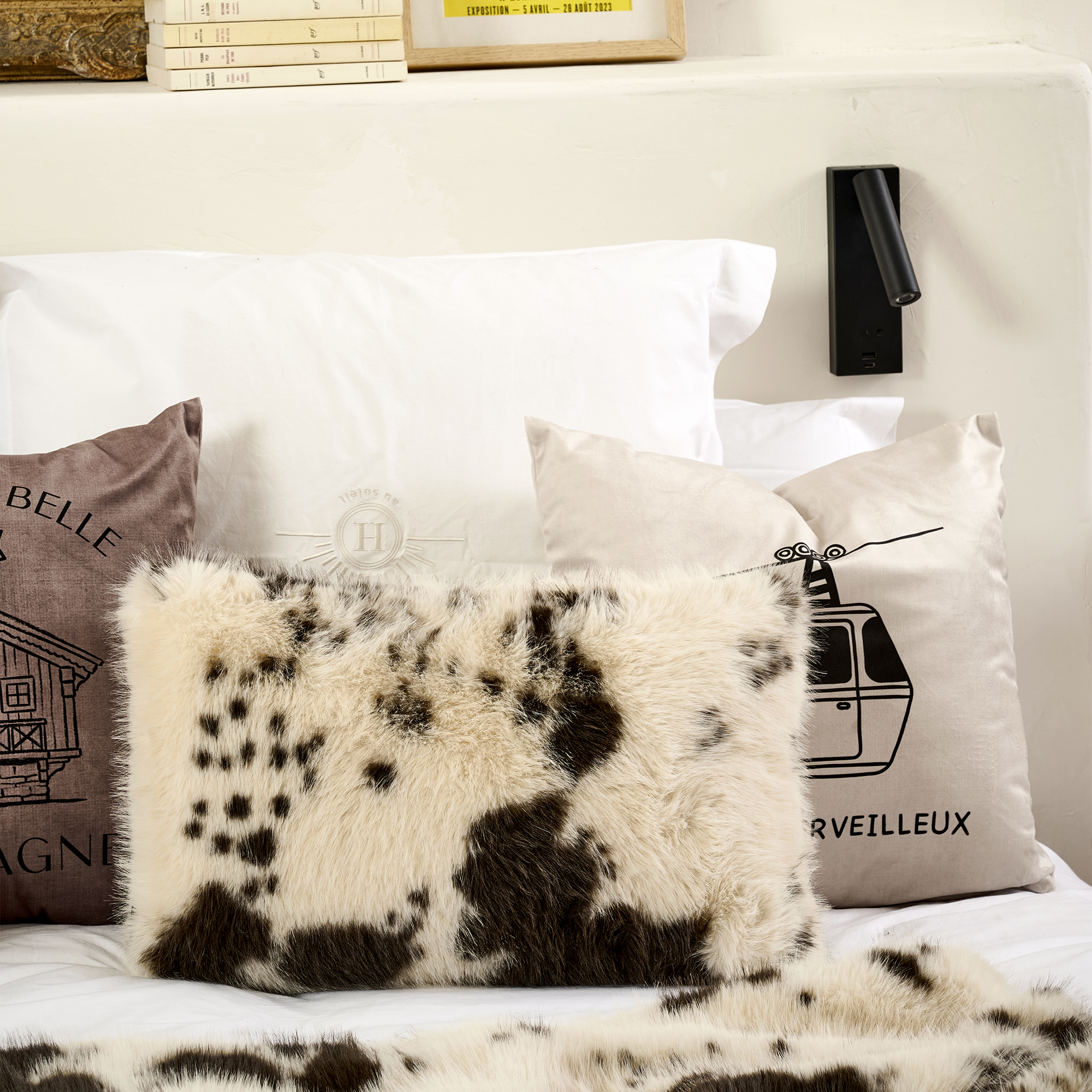 Coussin en fausse fourrure Inti Sauvage