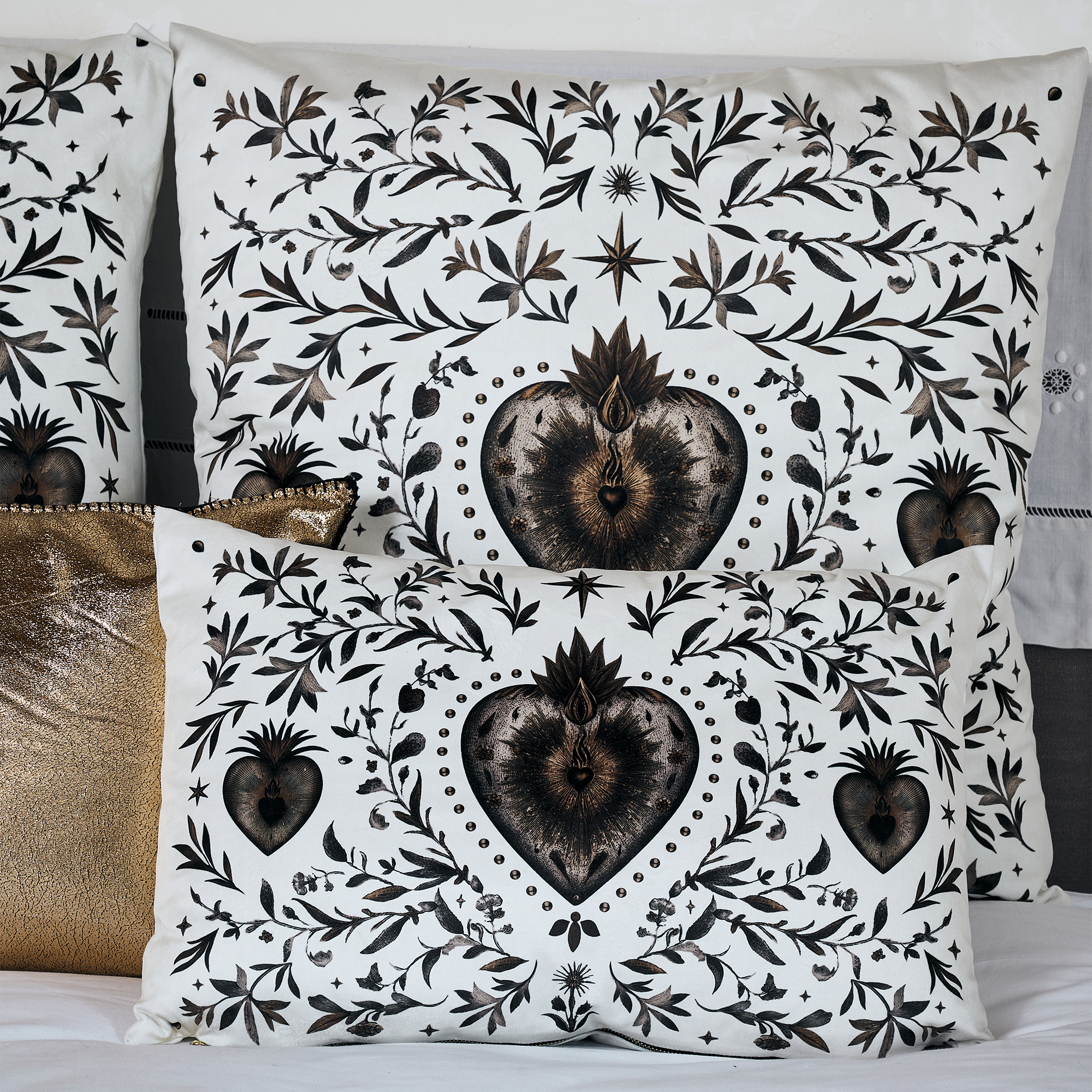 Coussin velours Corazon de Cuenca