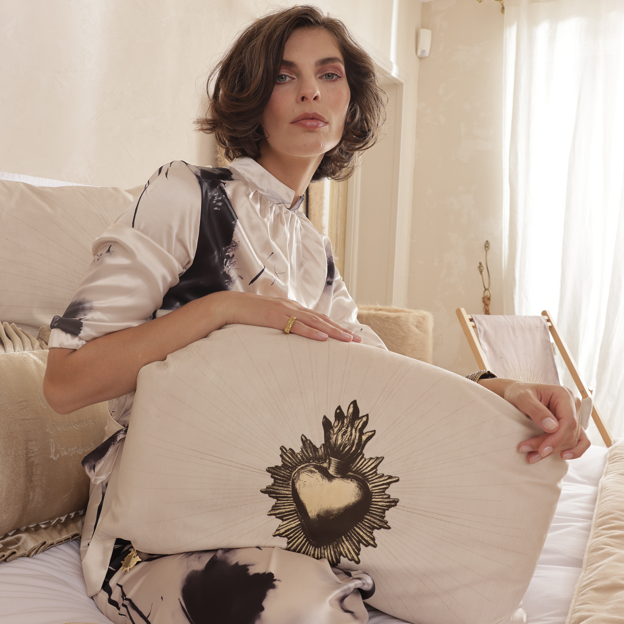 Coussin velours Corazon de Cartagena