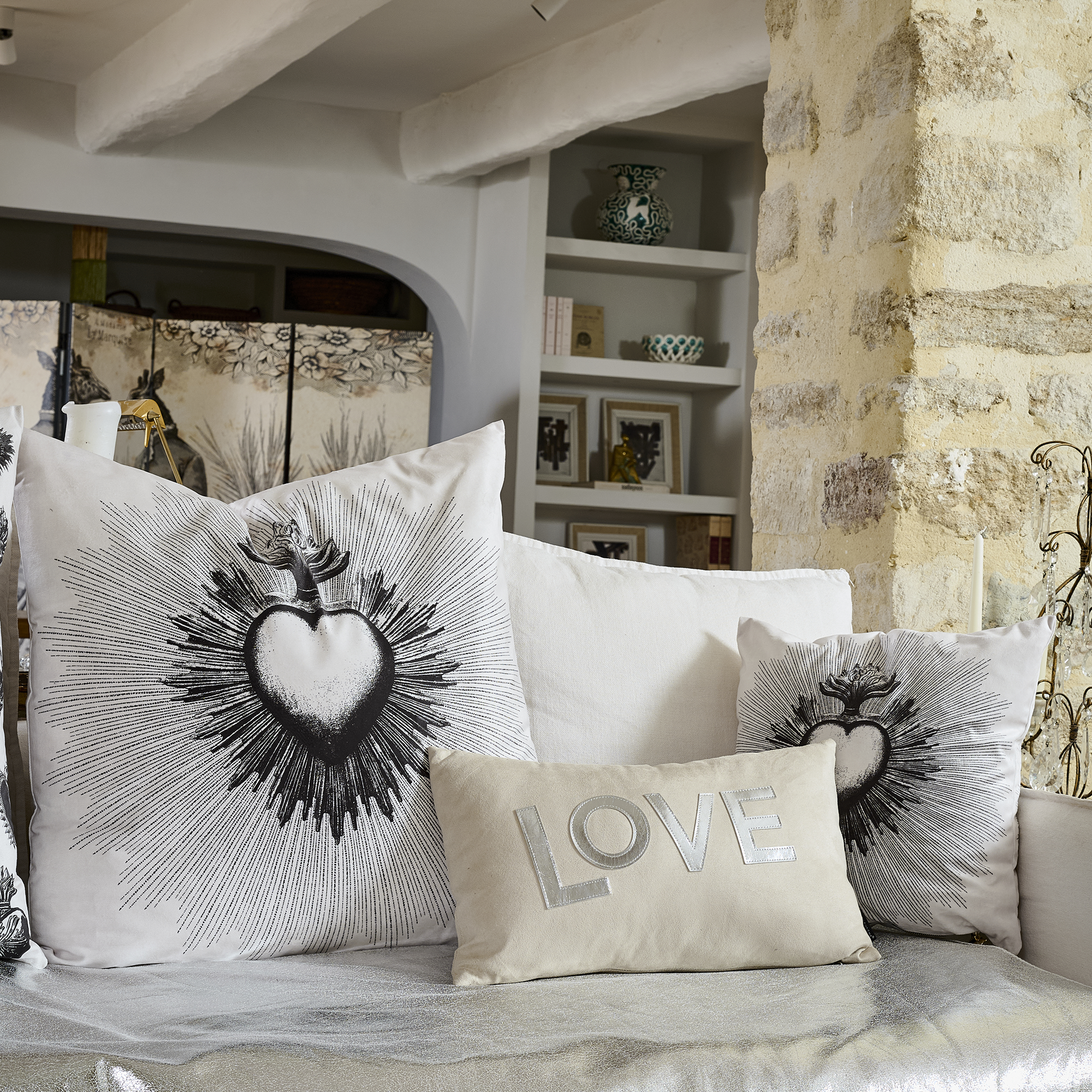 Coussin en simili cuir irisé Tarija