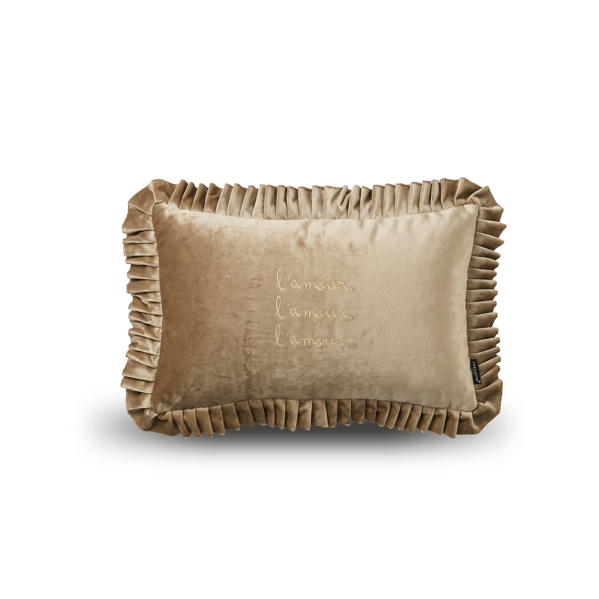 Coussin velours brodé Leyva