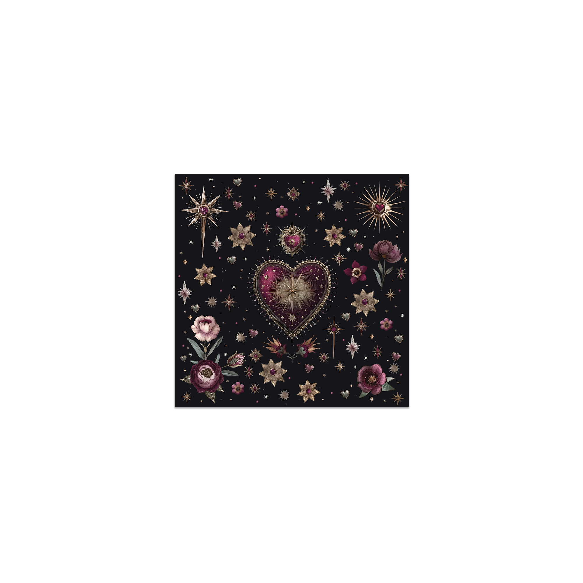 Lot de 6 dessous de verre Vinyle Corazon de Popayan
