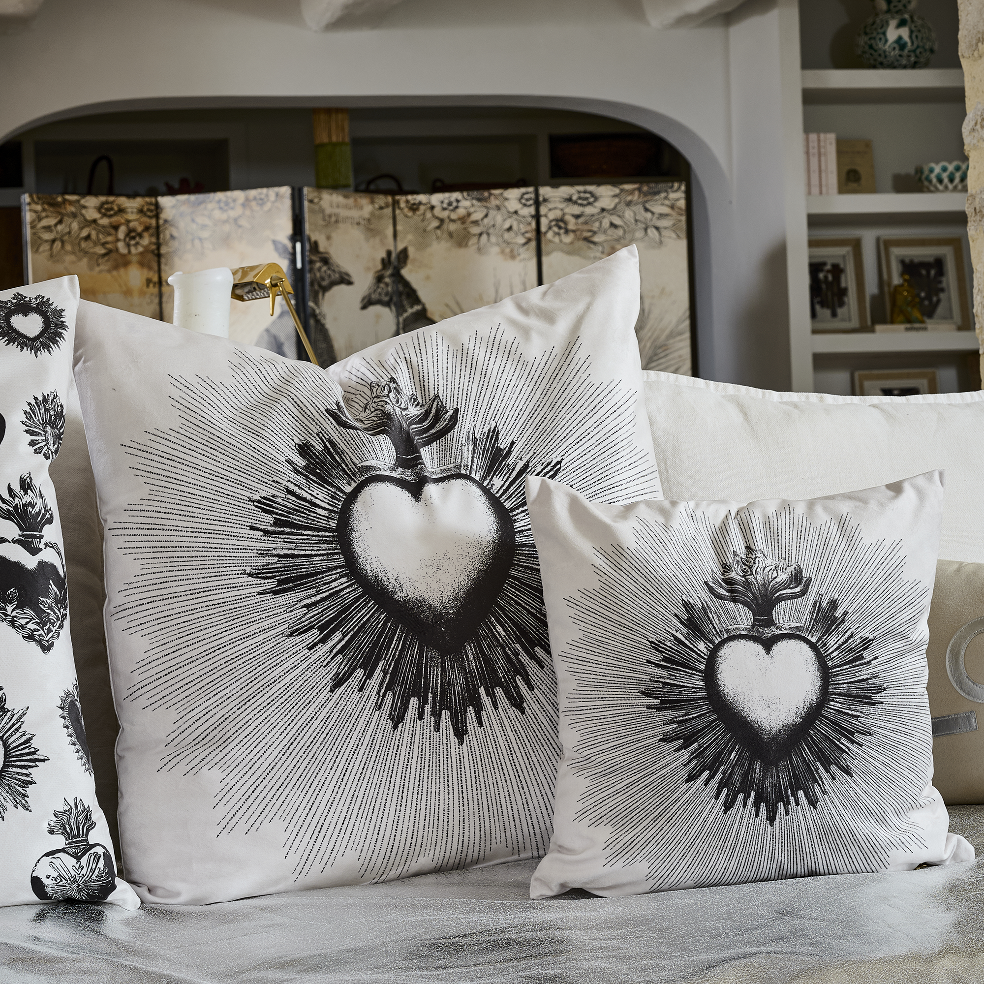 Coussin velours Corazon de Santa Cruz